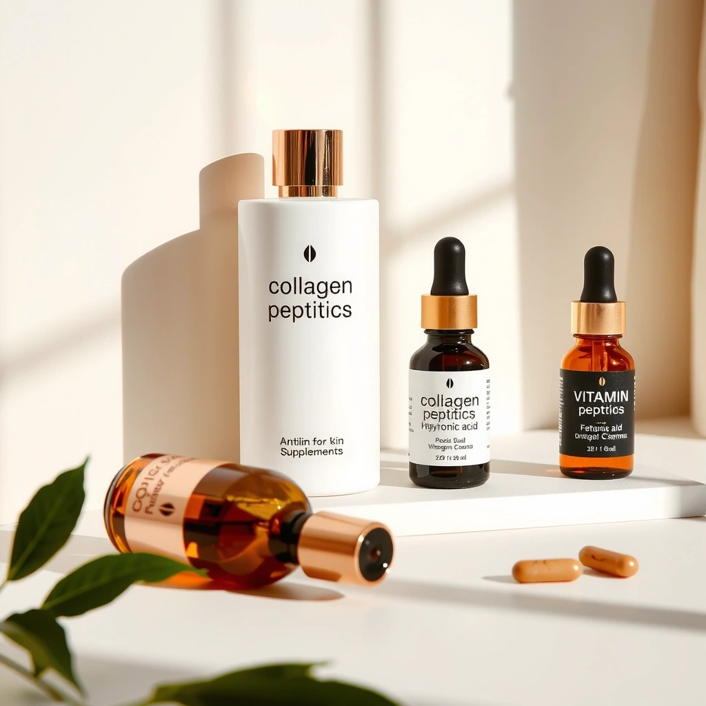 Women's luxury skincare and beauty supplements collection